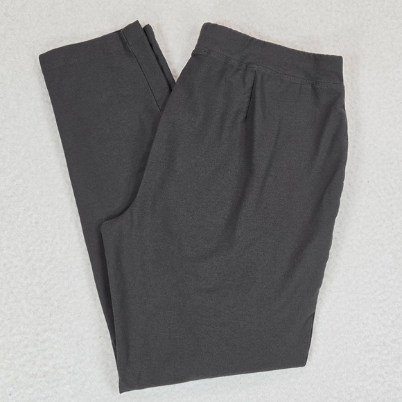 Eileen Fisher Pants - Eileen Fisher Womens Gray Slim Leg Ankle Pants Medium Stretch Knit Minimalist